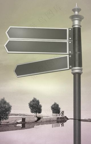 路标方向牌图片