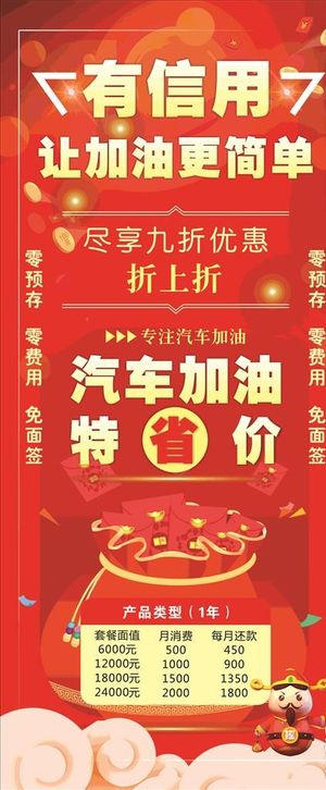 汽车加油活动展架图片