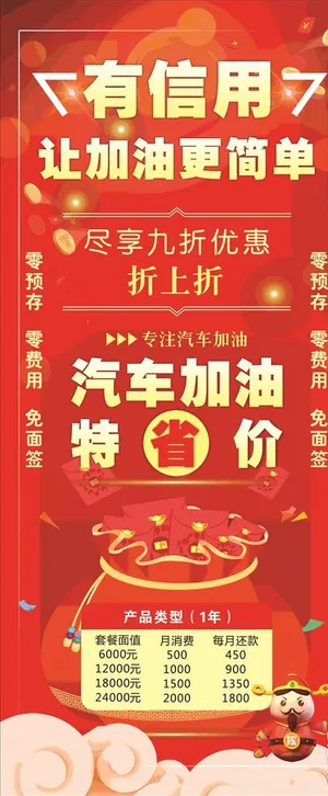 汽车加油活动展架图片