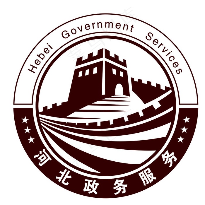 河北政务服务标志图片(5906X5906(DPI:300))psd模版下载