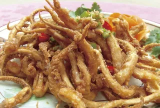 椒盐鱿鱼须图片