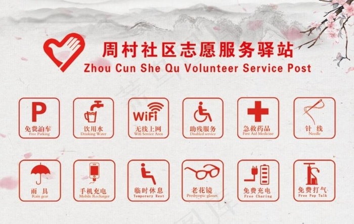 服务标志牌图片
