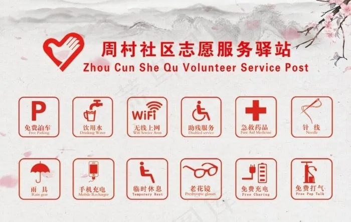 服务标志牌图片(1772X1181(DPI:100))psd模版下载