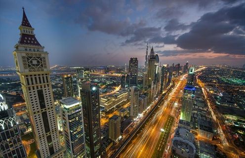 繁华大城市夜景图片