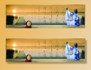 李白 诗歌 明月 湖水 饮酒图片