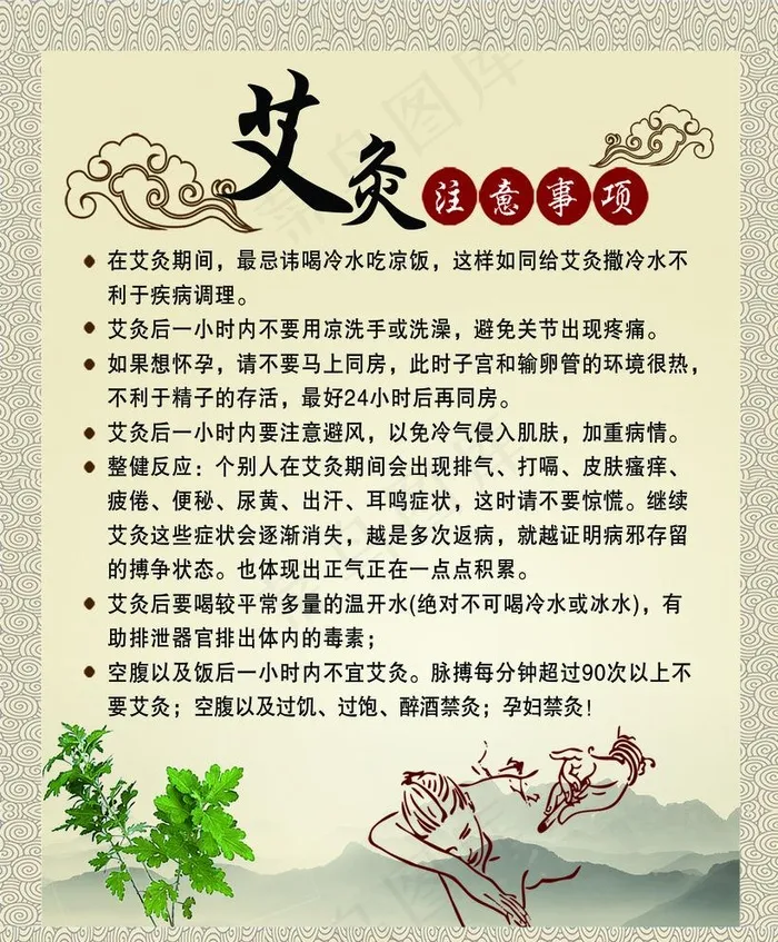 艾灸图片psd模版下载