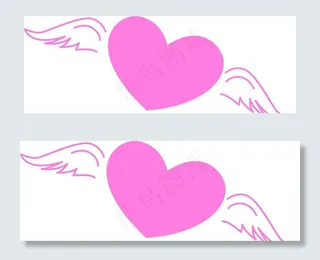 爱心小翅膀图片