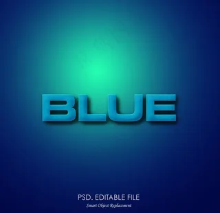 字体样式 蓝色浮雕字体效果图片