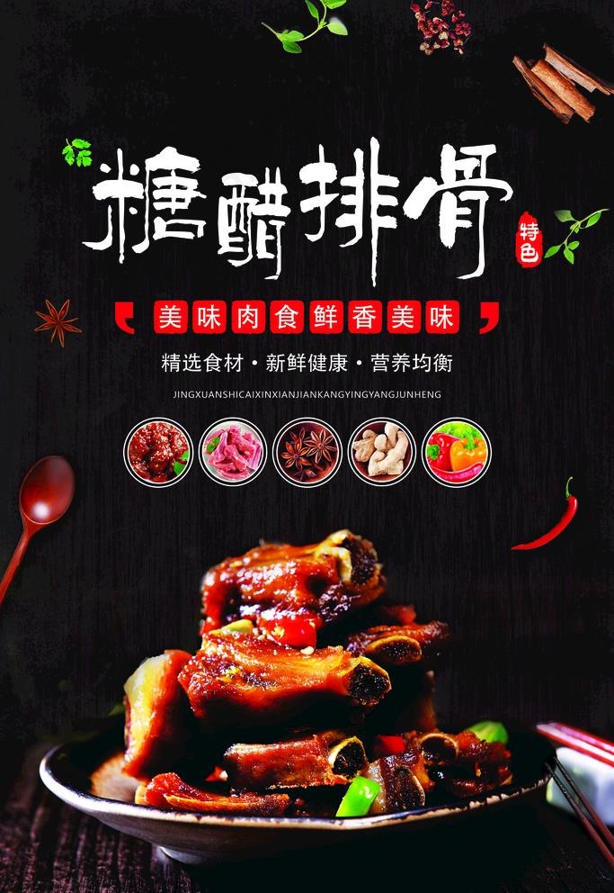 糖醋排骨图片(3150X4724(DPI:200))psd模版下载