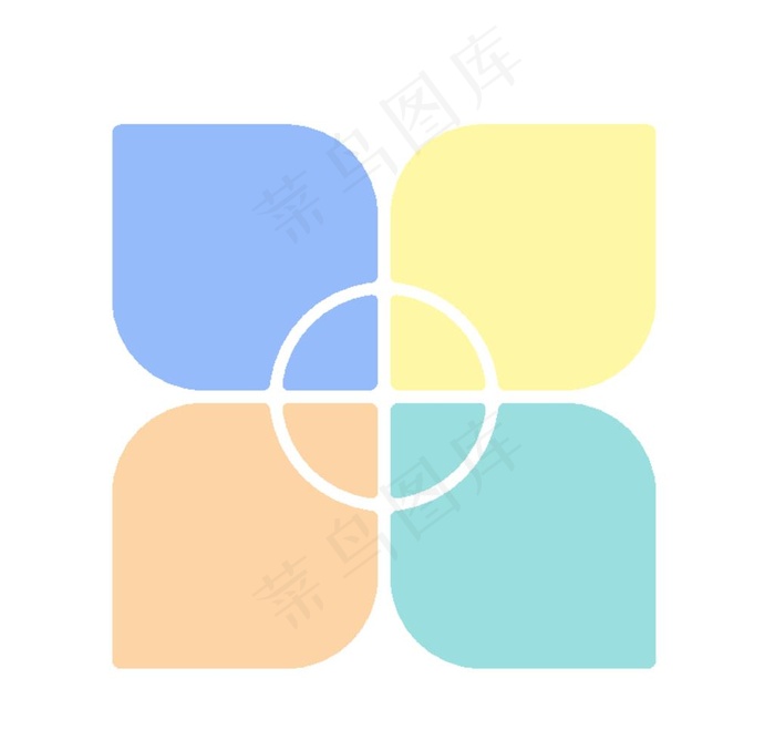 四叶草圆形元素图片