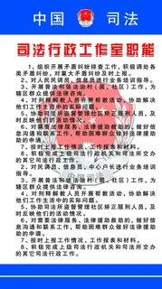 司法行政工作室职责展板图片