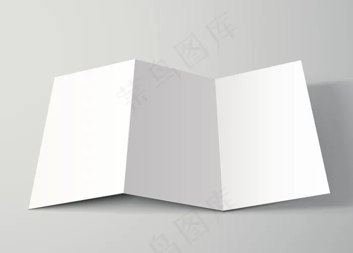 空白三折页图片eps,ai矢量模版下载