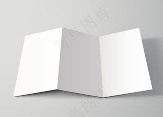 空白三折页图片