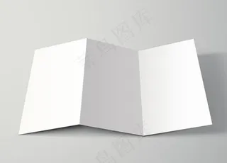 空白三折页图片