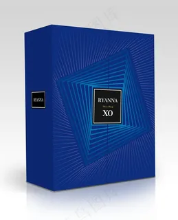 蓝色对开酒盒包装图片