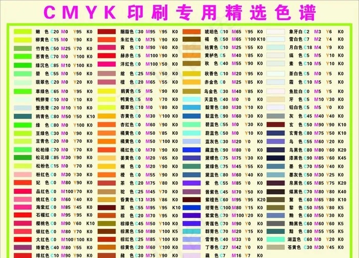 CMYK色卡图片cdr矢量模版下载