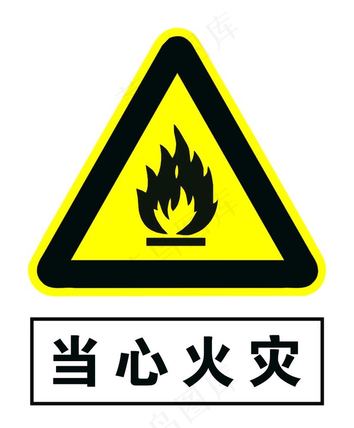当心火灾图片psd模版下载