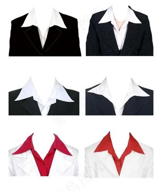 女士证件照正装模板图片