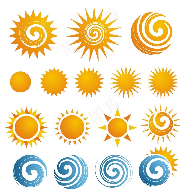 太阳图标图片eps,ai矢量模版下载