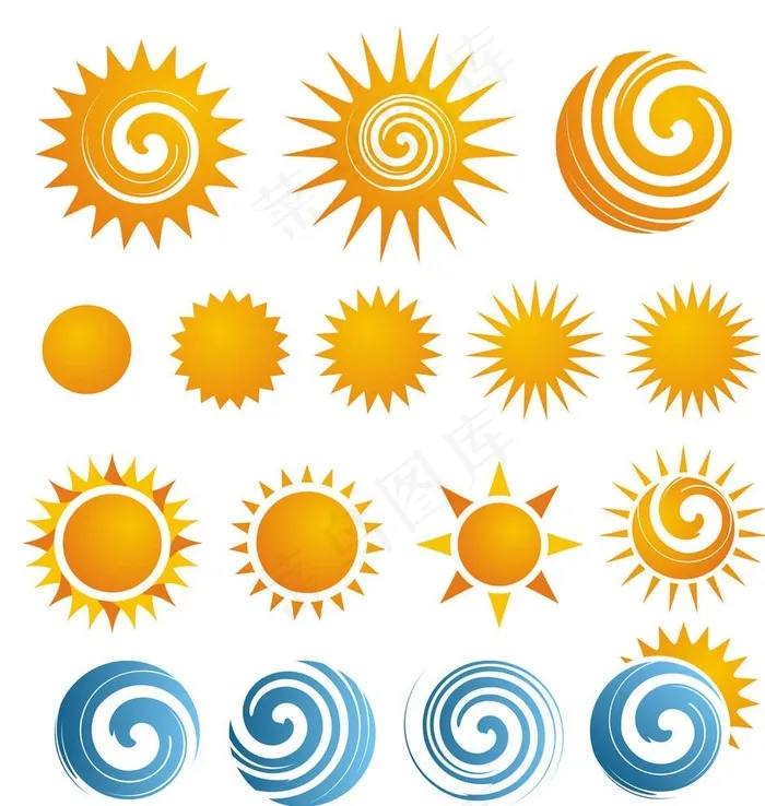太阳图标图片eps,ai矢量模版下载