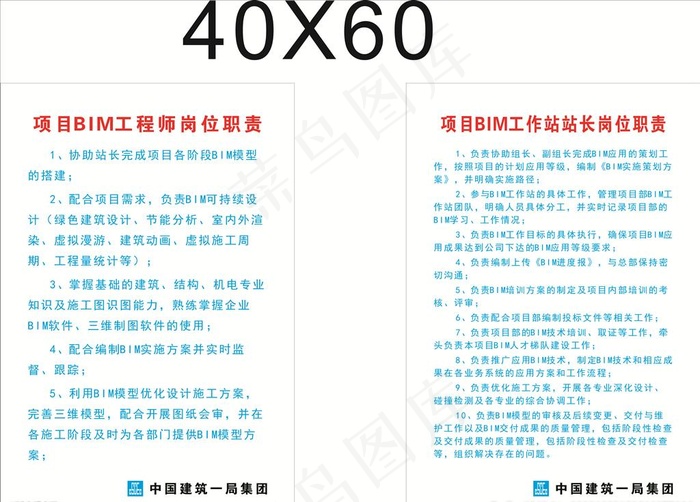 BIM工程题岗位职责图片cdr矢量模版下载