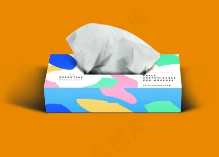 纸巾盒样机图片