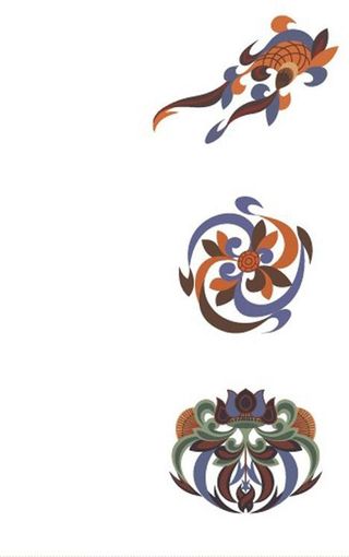 飘逸矢量花纹底纹图片