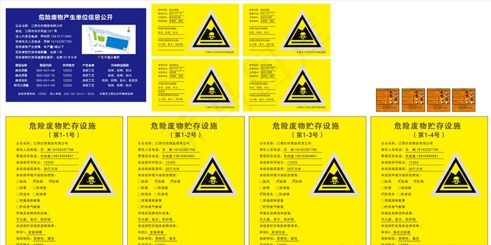 危险废物产生信息单位公开图片cdr矢量模版下载
