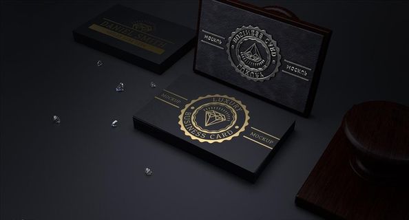 黑金高档商务名片图片