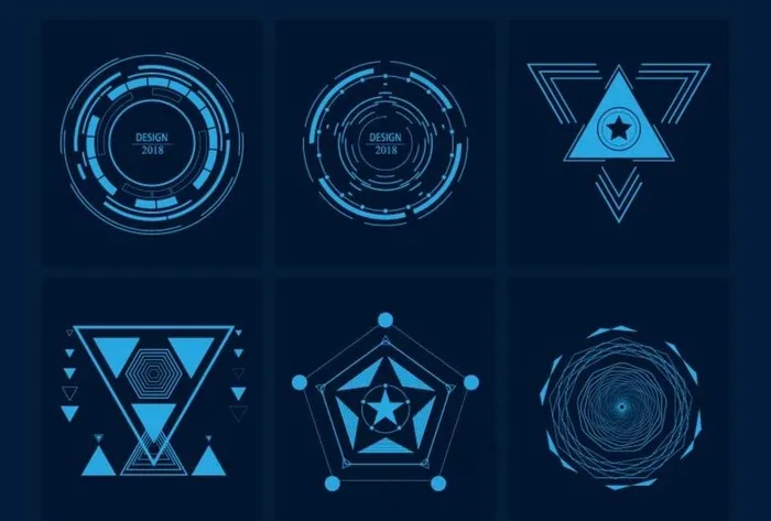 科技感图形图片ai矢量模版下载