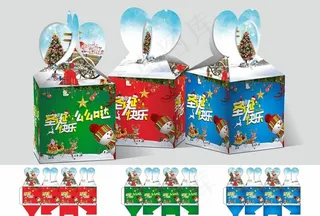 圣诞节苹果包装盒图片