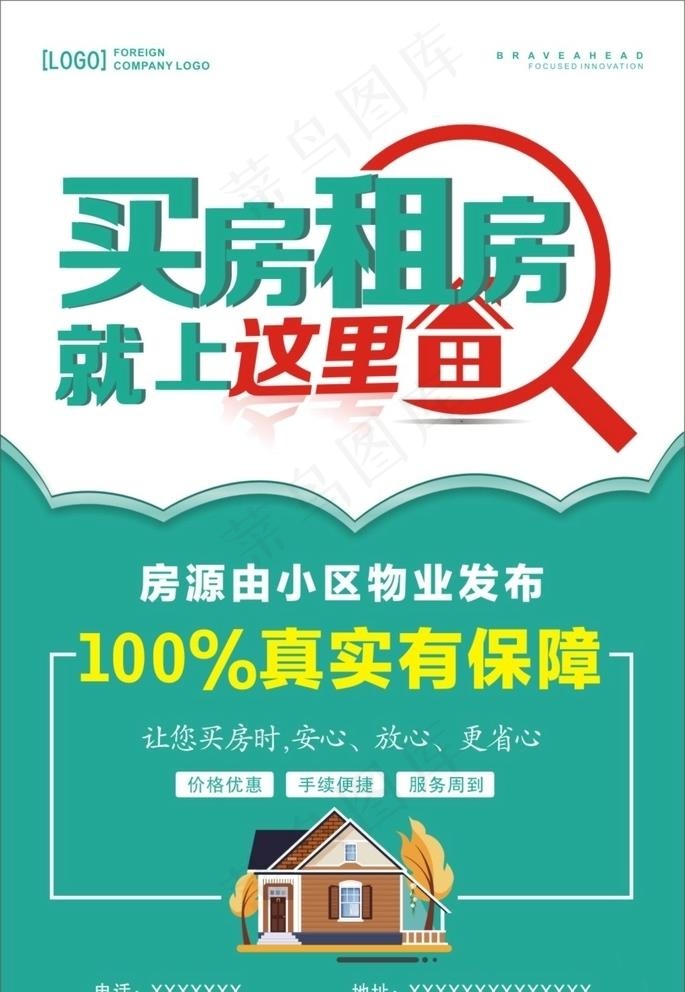 租房海报广告图片cdr矢量模版下载