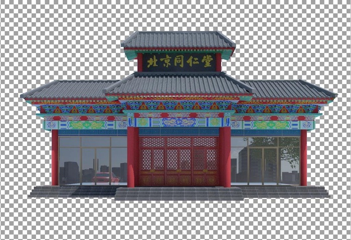 中式门头图片psd模版下载