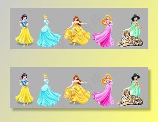 迪斯尼公主卡通群像图片