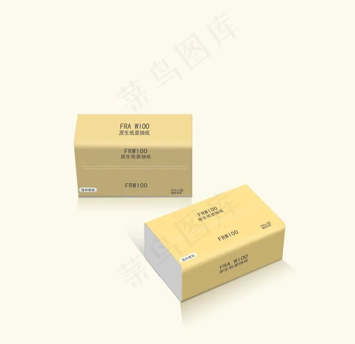 抽纸包装样机效果图图片(2362X2362(DPI:300))psd模版下载