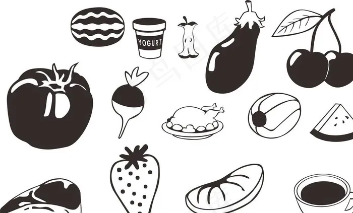 食物大全图片cdr矢量模版下载