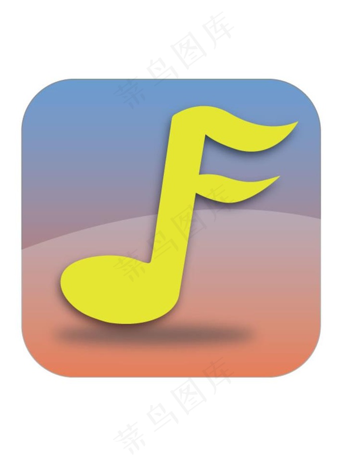APP音符立体图标图片ai矢量模版下载