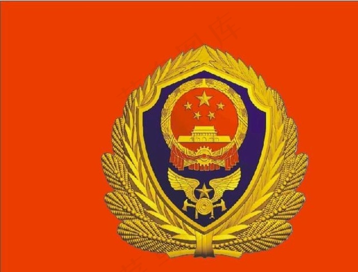消防警徽图片cdr矢量模版下载