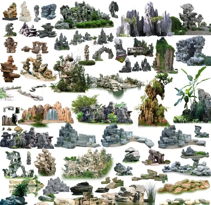假山图片(10000X10000(DPI:72))psd模版下载
