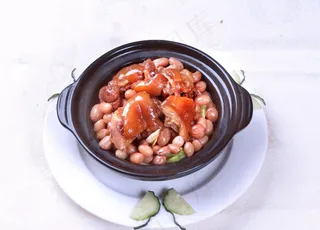 花生焖猪脚图片