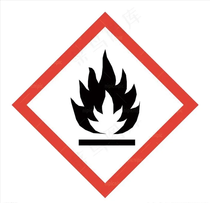 易燃标识火焰图厂房警示标图片psd模版下载