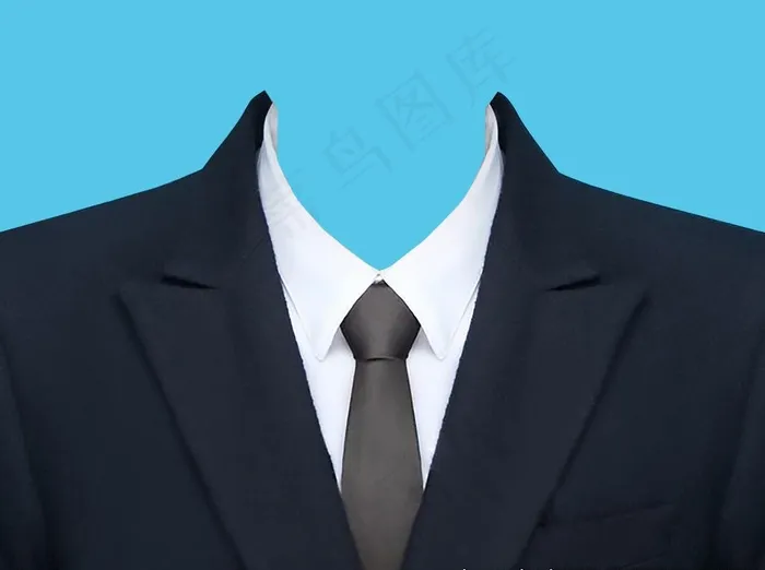 证件照西服图片psd模版下载