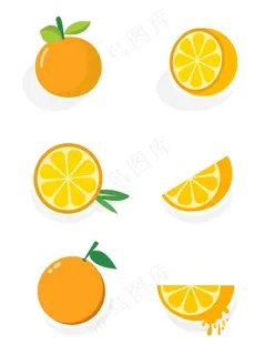卡通橙子图片