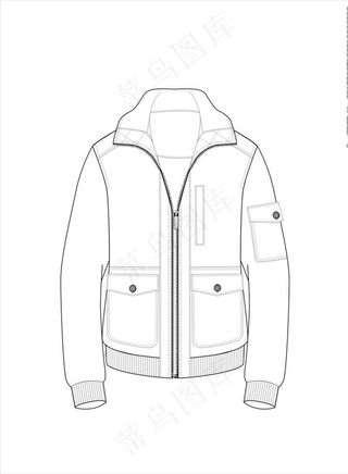 服装款式画技法矢量图下载图片