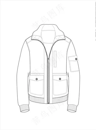 服装款式画技法矢量图下载图片