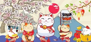 日式招财猫图片