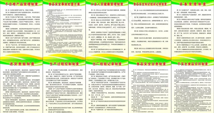 食品安全管理制度图片cdr矢量模版下载
