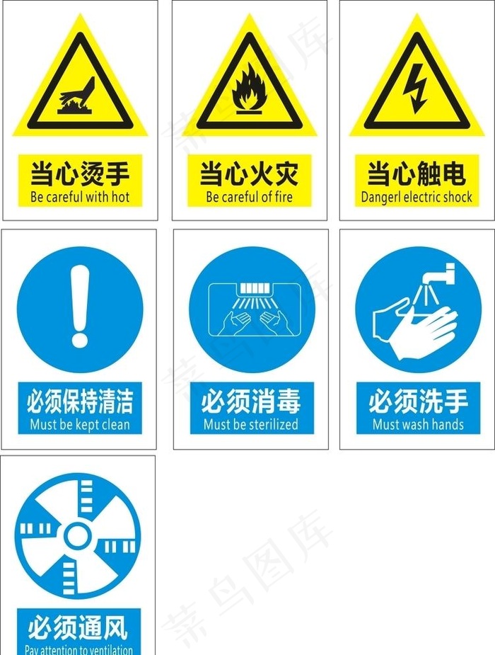 警示牌图片cdr矢量模版下载