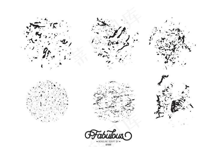磨损纹理喷溅效果图片ai矢量模版下载