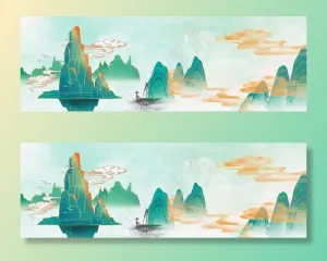 水墨插画图片